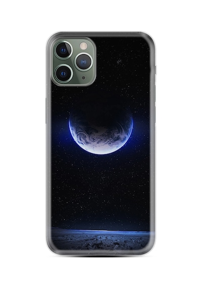 Iphone 14 Pro Max Uyumlu Kılıf Resimli Desenli Silikon Platinium Series Midnight Moon 1802