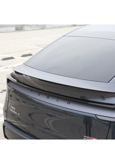 Tesla Model Y Juniper İçin Uyumlu Spoiler Parlak Karbon