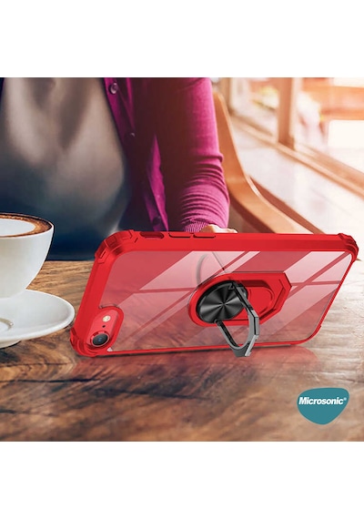 Microsonic Apple Uyumlu iPhone 6 Kılıf Grande Clear Ring Holder