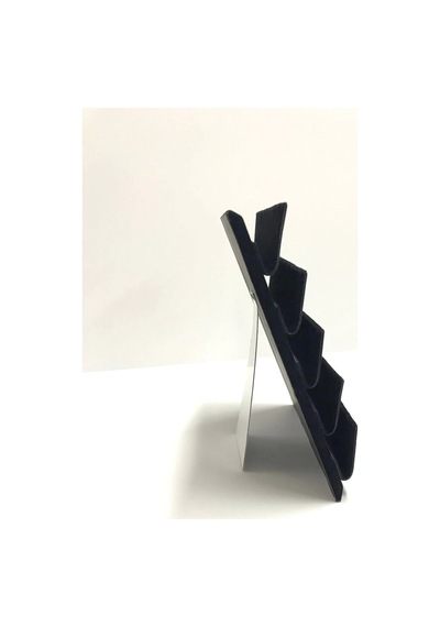 Yerli Üretim Süet Kumaş 20/16 Cm Siyah Renk Ayaklı Küpe Standı Çok Renkli
