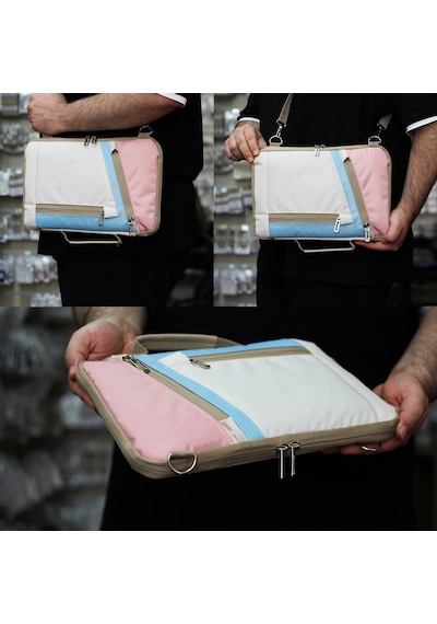 Microcase Xiaomi Redmi Pad 2 11 İnch İle Uyumlu Tablet Çanta+türkçe Bluetooth Klavye +mouse+ Standı - Pembe Al4382 Omuz Çantası