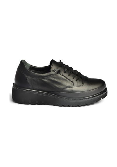 Fox Shoes Z555250803 Siyah Hakiki Deri Günlük Kadın Ayakkabı