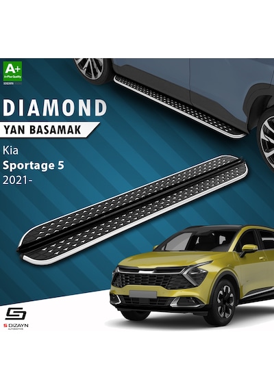 S-dizayn Kia Sportage 5 Diamond Krom Yan Basamak 173 Cm 2021 Üzeri