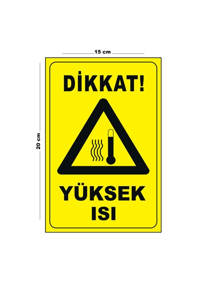 Lucena Metal Yüksek Isı 15 Cm X 20 Cm Uyarı Levhası Yönlendirme Tabelası