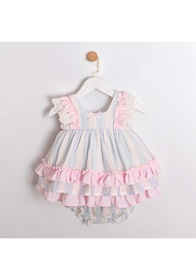 Ministok Cotton Candy Princess Kız Bebek Şortlu Kız Bebek Elbise Mavi
