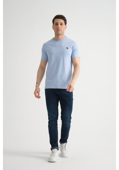 Shooter Sportwear Shooter Erkek Pamuklu Esnek T-shirt Standart Kalıp Minimal Logolu Bebe Mavisi Shooter Sportwear Shooter Erkek Pamuklu Esnek T-shirt Standart Kalıp Minimal Logolu Bebe Mavisi