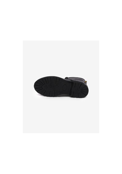 Greyder Kadın Siyah Hakiki Deri Military Bot 5k2db35062 55551 Sıyah