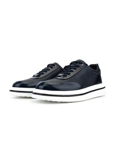 Tamer Tanca Erkek Hakiki Deri Lacivert Sneakers & Spor Ayakkabı 1237 23248 Erk Ayk Sk26-27 Lacıvert