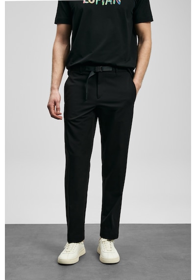 Lufian Torın Smart Erkek Chino Pantolon Slim Fit Siyah Siyah 111190372100100
