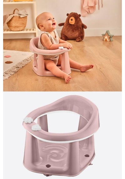 Vakumlu Bebek Banyo Oturağı & Mama Oturağı 2 Si 1 Arada Pembe