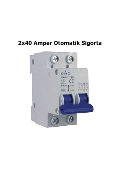 Oag 2x40 Monofaze Nötr Kesicili Otomat Sigorta