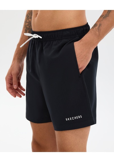 Skechers M 5 Inch Swimshort Erkek Siyah Deniz Şortu S211654-3817 Siyah