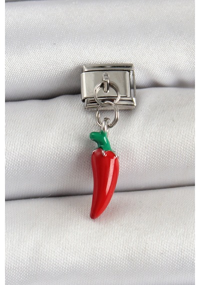 316l Çelik Gümüş Renk Kapya Biber Model Charm - Özel Seri Bzsurn010610