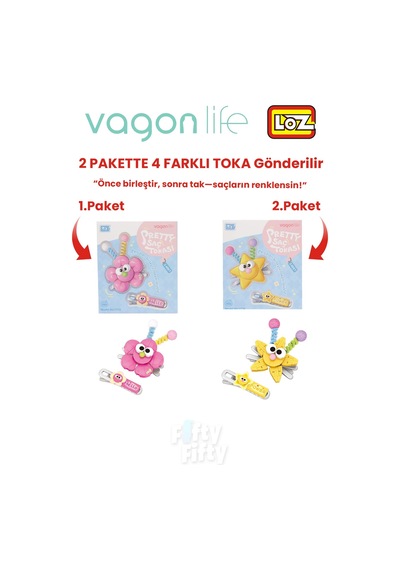 4'lü Saç Toka Seti Önce Birleştir,sonra Tak 2 Paket 4 Adet Gönderilir Yapı Toka Seti Ff 7113-7116