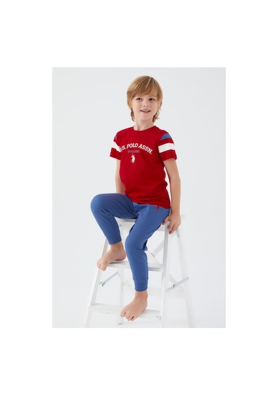 U.S. Polo Assn. U.s. Polo Assn. Intense Krem Erkek Çocuk Kısa Kol Pijama Takım