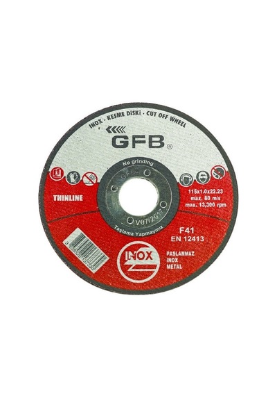 Gfb Inox Metal Kesme Taşı 115Mm 10 Adet