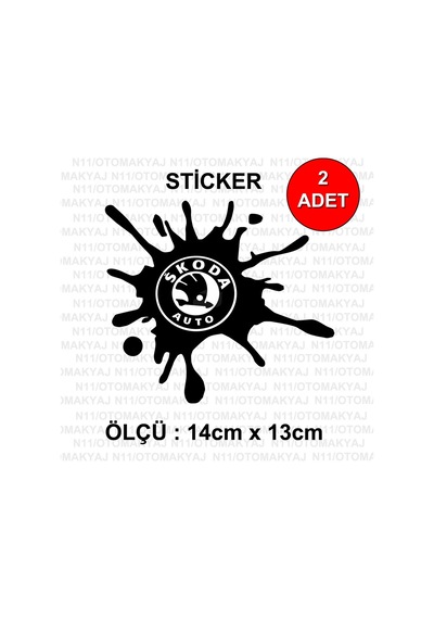 Skoda Oto Sticker - Araba Markalı Dış Aksesuar Etiket