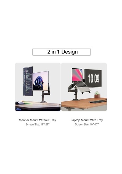 Ergoflex Ef S16 Çift Kol 17-32 İnch Uyumlu Amortisörlü 2-9 Kg Monitör Standı 2026 Versiyon