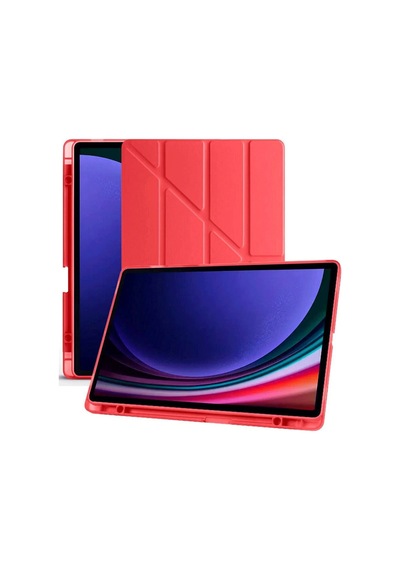 Galaxy X610 Tab S9 Fe Plus 12.4 Kılıf Kalemlikli Mars Tablet Kılıfı - Kırmızı Diğer