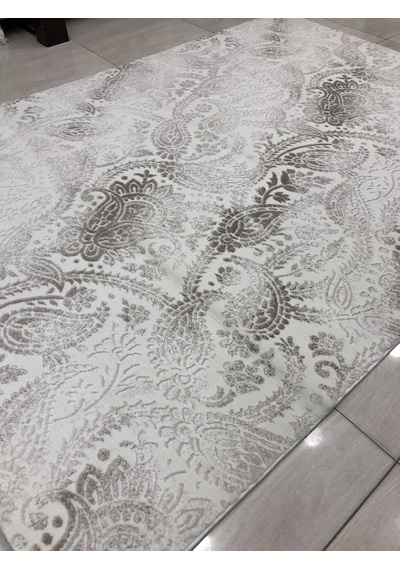 Flora Halı Troya 0727 A Krem 165X230 Beyaz Vizon 4 M2 Halı !