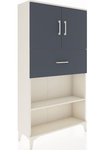 Arges Dolap 3 Raflı Tek Çekmeceli 2 Kapaklı 88x30x163 Aytaşı-... Aytaşı