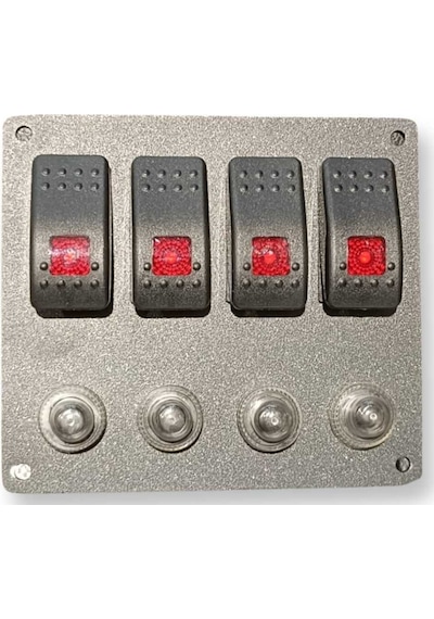 Otomatik Sigortalı 4'lü Karlıng Switch Panel Işıklı İzoleli