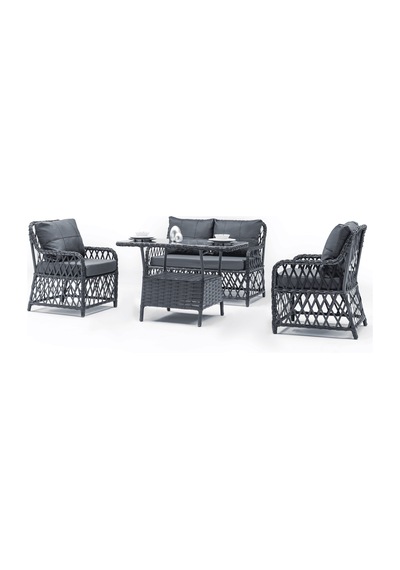 Med Rattan Bahçe Balkon Mobilyası 2+1+1+masa Bahçe Takımı Balkon Mobilyası Diğer