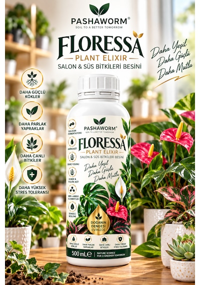 Pashaworm Floressa Salon Ve Süs Bitkileri Besini 500 Ml