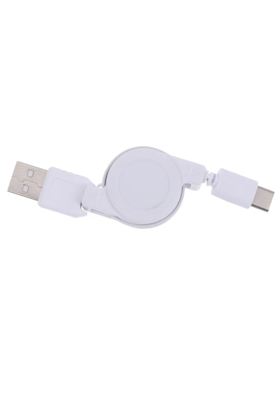 Alfais 6022 Usb To Type C Erkek Şarj Ve Veri Aktarım Kablosu Makaralı 75cm