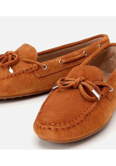 Hotiç Kadın Süet Deri Taba Bağcık Detaylı Günlük Loafer 01ayh306240a370 Taba