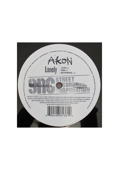 Akon - Lonely 33'lük Hiphop & Rap Plak