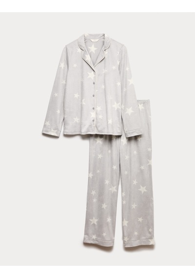 Marks & Spencer Desenli Pijama Takımı T37004622F Gri