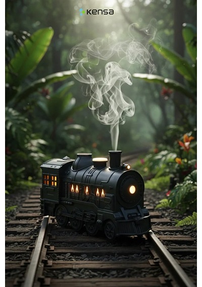 Tren Tasarımlı Ultrasonik Aroma Difüzörü Serin Sis Nemlendirici Usb Kumandalı 300 Ml