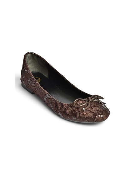 Fox Shoes Z726243404 Kahverengi Kumaş Kadın Babet