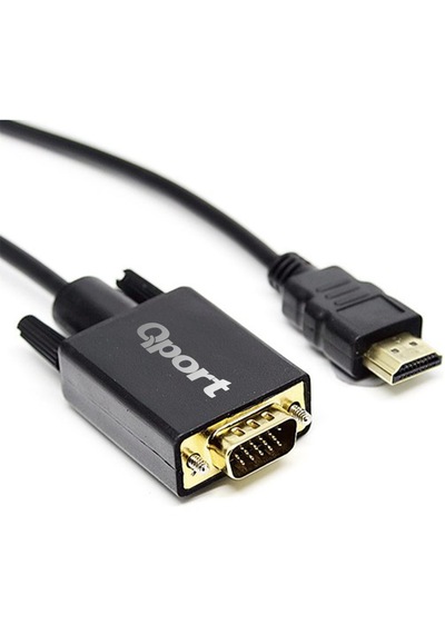 Qport Q-hvg18 Hdmı To Vga Çevirici Kablo 1.8 Mt-46007