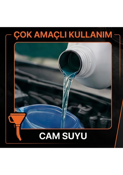 2.2 Litre Paslanmaz Çelik Süzgeçli Ve Spiralli Oto Yağ Hunisi Esnek Borulu Araç Bakım Hunisi