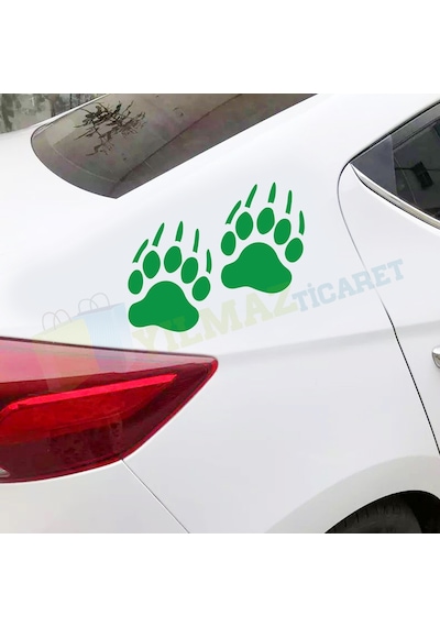 Ayı Pati Pençe 4X4 Off Road Yaban Oto Sticker Yapıştırma 2 Adet