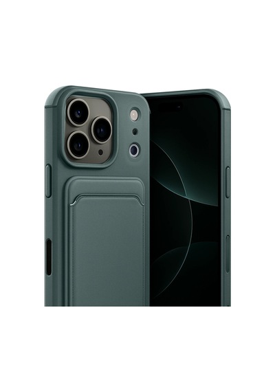 Newface - 112 - Apple Apple iPhone Uyumlu 17 Pro Max Kelvin Kartvizitli Silikon - - Myceshop - Koyu Yeşil