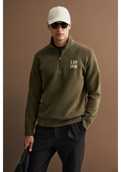 Lufian Chase Erkek Sweatshirt Kahverengi Kahverengi 112030213100400