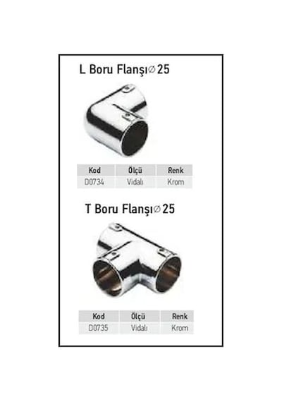 Boru Askı Flanş No:14 Ayaklı Kapalı 4 Adet