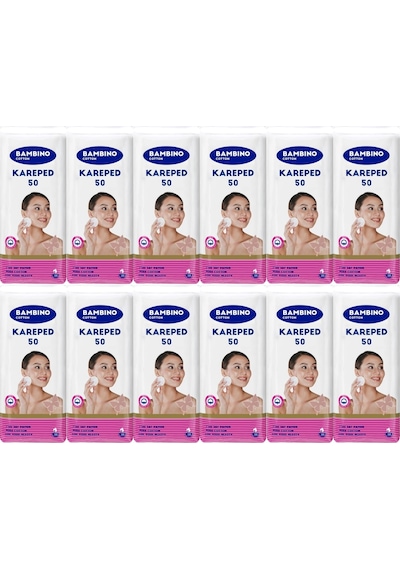 Bambino Cotton Kare Makyaj Ve Bebek Temizleme Pamuğu 600 Adet