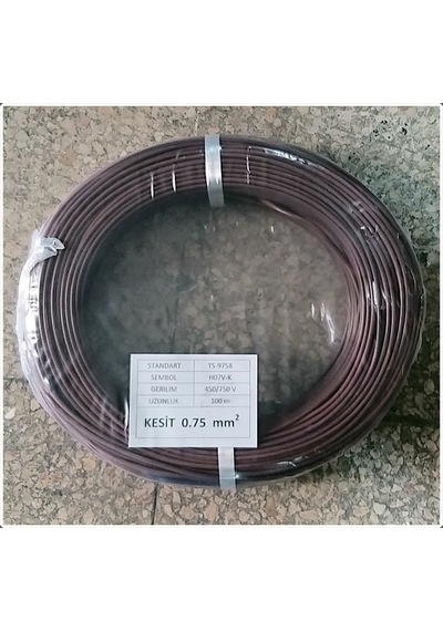 0.75Mm Cca Kahverengi Nyaf Elektrik Kablosu Top 100 Metre