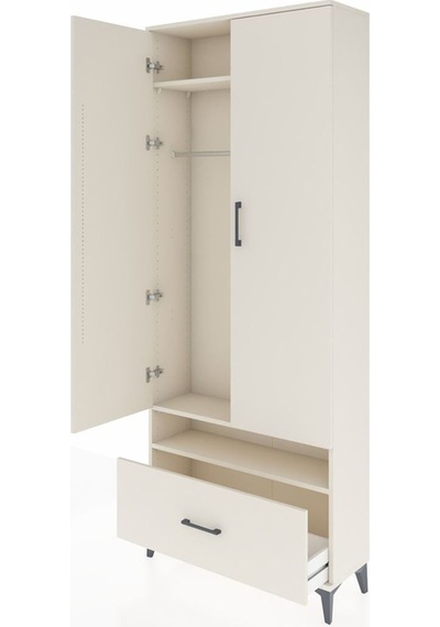 Arges Dolap 3 Raflı Tek Çekmeceli Tek Askılı 88x30x221 Aytaşı... Aytaşı Arges Dolap 3 Raflı Tek Çekmeceli Tek Askılı 88x30x221 Aytaşı... Aytaşı