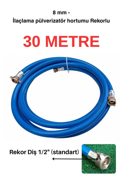 8 Mm Rekorlu Pülverizatör Basınçlı İlaçlama Hortumu - 20 Metre - 75 Bar - Yüksek Kalite