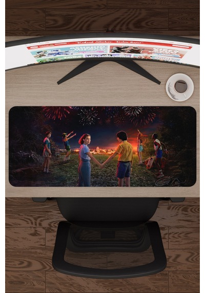 Stranger Things 2 V5 70x30 Xl Gaming Kauçuk Kaymaz Taban Mouse Pad Fare Altlığı
