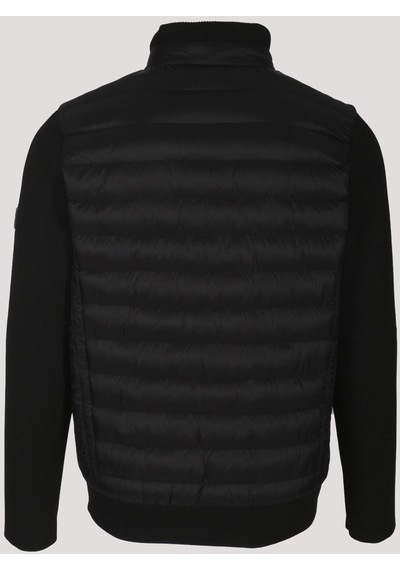 Erkek Zırh Örme Siyah Hırka Düğmeli Dik Yaka Slim Fit İnce Astarlı Mevsimlik Cardigan Ncs Jeans 4518-siyah Siyah