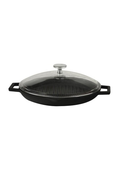 Lava Yuvarlak Izgara Tava Çap 26 CM Cam Kapaklı