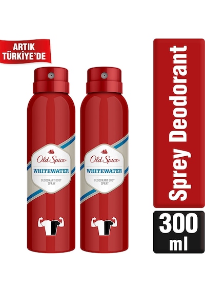 2 Adet Old Spice Whitewater Sprey Deodorant 150 Ml Erkekler İçin İkili Set Güçlü Koku Ada Esintisi