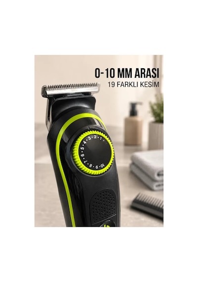 5'ı 1 Arada Erkek Tıraş Makinesi Hassas Kesim Sıfır Tıraş Ve Sakal Bakım Seti Renkli