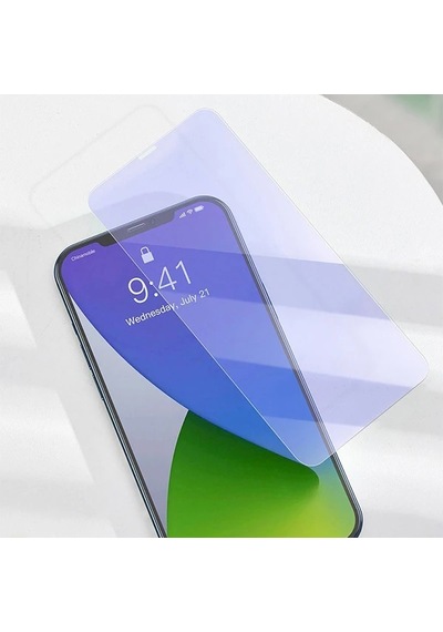 Baseus iPhone Uyumlu 12 Pro Max 6.7 0.3mm Antiblue Light Tempered Cam Ekran Koruyucu 2adet- 5775